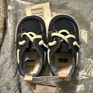 Carter's Navy and White Baby Walker Shoes